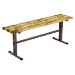 Лавка 1,2 м дерево металлические ноги