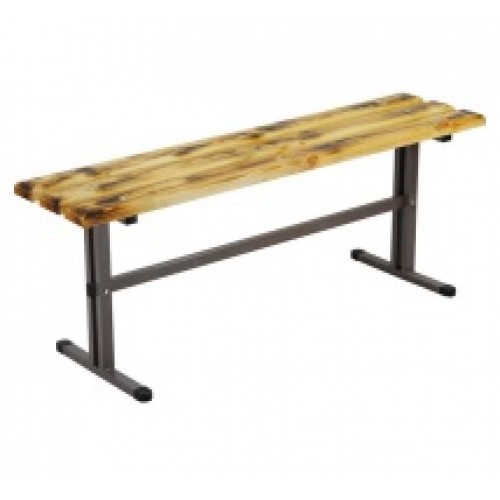 Лавка 1,2 м дерево металлические ноги