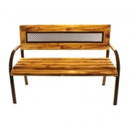 Скамейка с обжигом садовая с подлок. L-1200