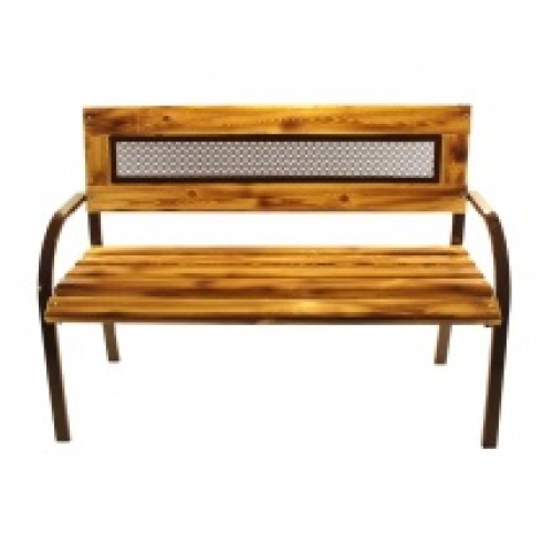 Скамейка с обжигом садовая с подлок. L-1200